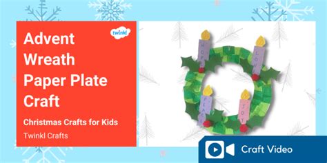 Advent Candle Wreath Paper Plate Craft - Christmas Activity