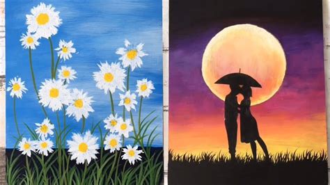 6 Super Easy Painting Art For Home Decor - Art For Beginner - YouTube