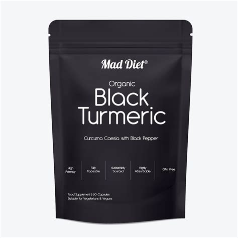 Organic Black Turmeric - 60 Capsules - Mad Diet