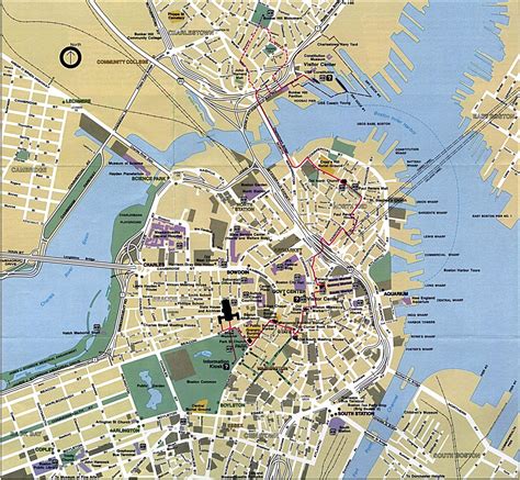 Mapas Detallados de Boston para Descargar Gratis e Imprimir