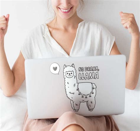 Llama Laptop Sticker - TenStickers