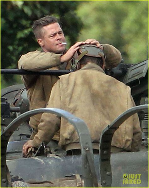 Brad Pitt & Shia LaBeouf Continue Filming 'Fury' Tank Scenes: Photo ...