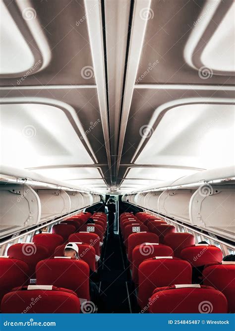 Inside View of the Airplane Stock Image - Image of passenger, flight ...