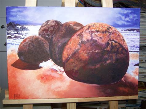 Peinture Des rochers, pas comme en Bretagne