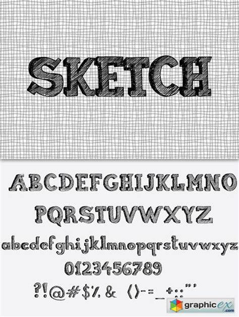 Sketch Font Pack 1 » Free Download Vector Stock Image Photoshop Icon