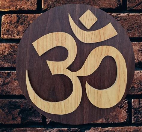 Hindu sign OM wooden decal (Double layered) - Necessity eStore