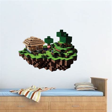 Minecraft Village Wall Decal - Minecraft Design Decals - Video Game Wall Decal Murals ...