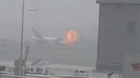 Emirates Plane Crash-Lands at Dubai Airport Video - ABC News