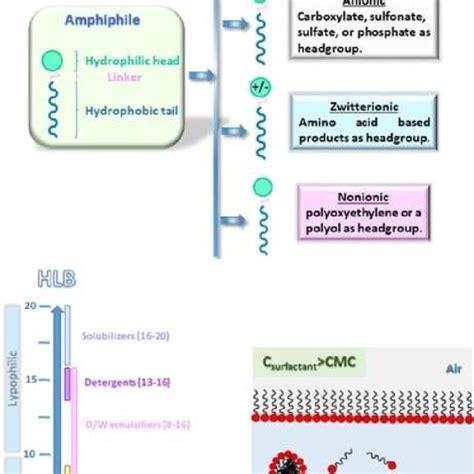 Different classes of surfactants. HLB scale, and representation of... | Download Scientific Diagram