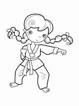 Karate Coloring Pages sketch template