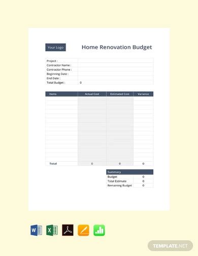 Home Budget - 13+ Examples, Docs, Word