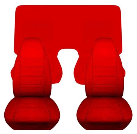 Front and Rear car seat covers Fits Pontiac Firebird 1967-2002 solid red | eBay