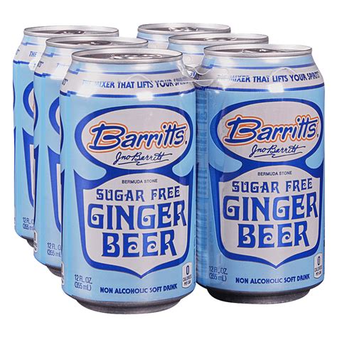 Barritts Sugar Free Ginger Beer 6pk 12 oz Cans - Applejack