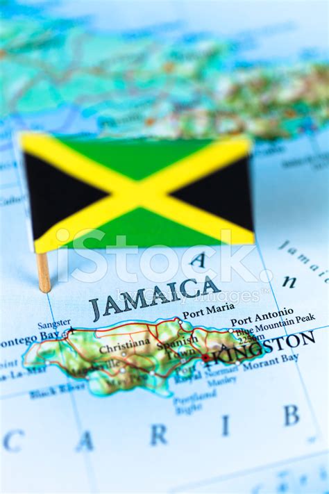 Map And Flag Of Jamaica Stock Photo | Royalty-Free | FreeImages