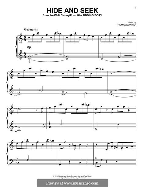 Hide and Seek by T. Newman - sheet music on MusicaNeo