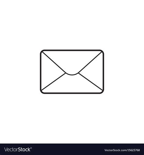 Email thin line icon letter outline logo Vector Image