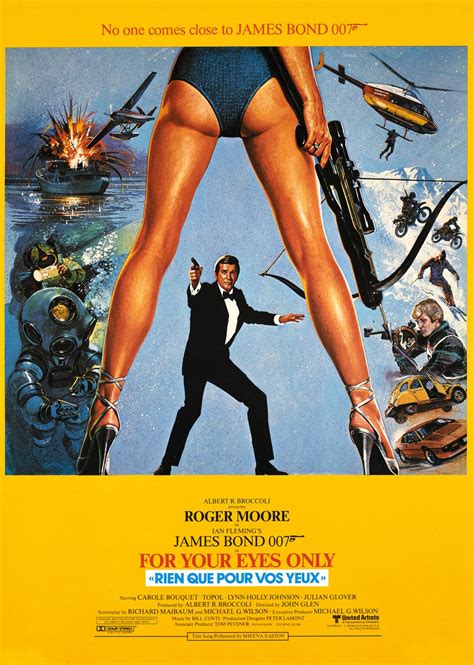 Vintage poster – James Bond 007, For your Eyes Only, Rien que pour vos ...