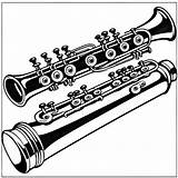 Clarinet And Sheet Music coloring Page Lulu Pages sketch template