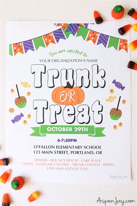 Free Printable Trunk Or Treat Flyer Template - Printable Templates by Nora