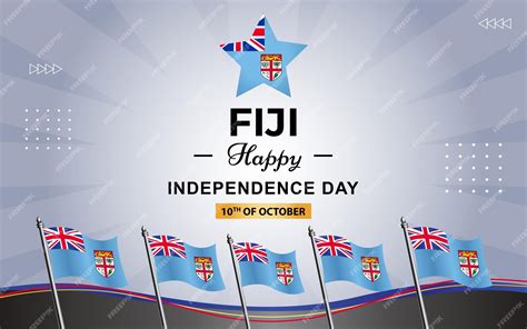 Premium Vector | Fiji Poster for Independence Day