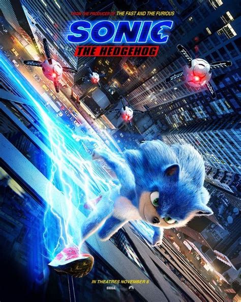 Novo cartaz para "Sonic: O Filme" revela personagem título em ação - Os Cinéfilos