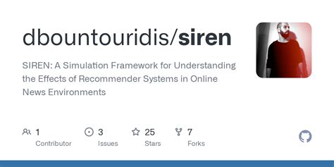 GitHub - dbountouridis/siren: SIREN: A Simulation Framework for ...