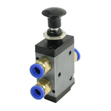 Unique Bargains Mechanical 2 Way Push-Pull Pneumatic Air Valve 3R210-08 ...