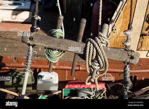 Sail Boat Rigging parts Stock Photo - Alamy