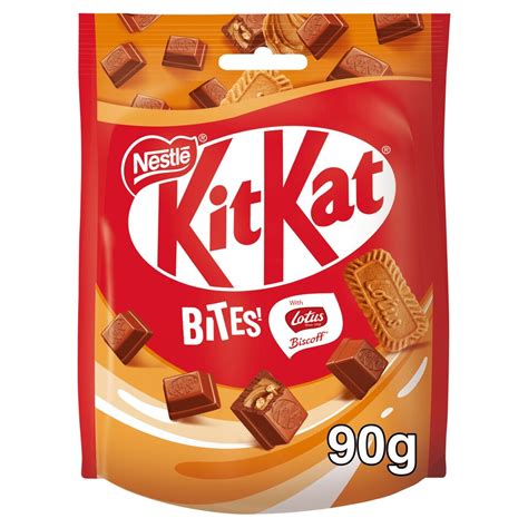 Kit Kat Bites Lotus Biscoff Chocolate Sharing Bag 90G - Tesco Groceries