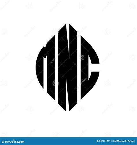 MNC Circle Letter Logo Design with Circle and Ellipse Shape. MNC Ellipse Letters with ...