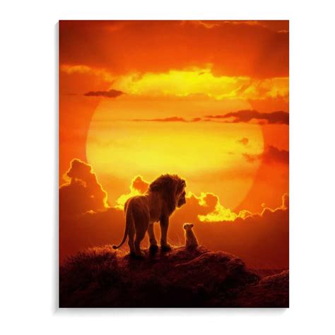 Lion King Sunset Silhouette