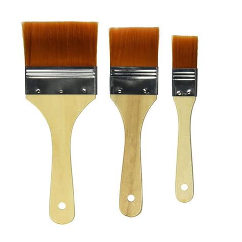 Dracelo 1 in. Flat, 2 in. Flat, 3 in. Flat Paint Brush Set B0018MD600 ...