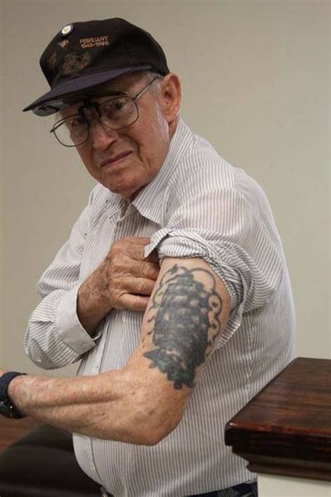 Old man with vintage sailor tattoo | traditional tattoo | Pinterest