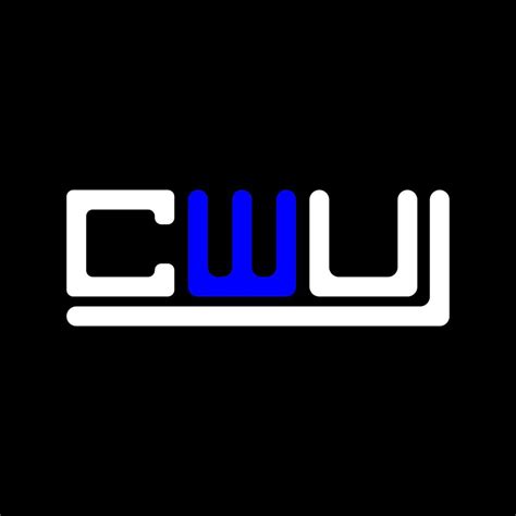 cwu letra logo creativo diseño con vector gráfico, cwu sencillo y ...