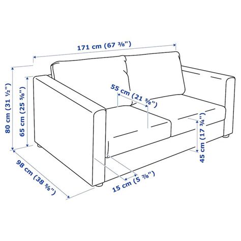 VIMLE Loveseat - Farsta dark brown - IKEA | Sofa layout, Wooden sofa set, Wooden sofa