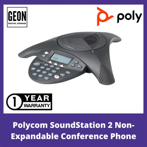 Polycom SoundStation 2 Non-Expandable with Display Conference Phone ...