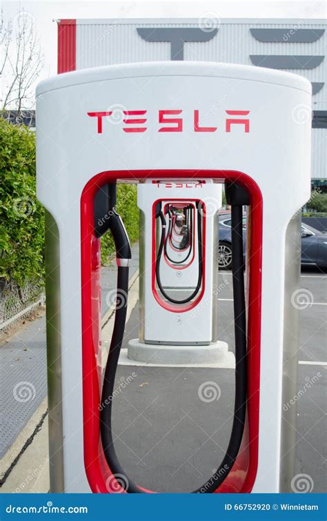 Superchargers at Tesla Motors Factory Editorial Image - Image of ...