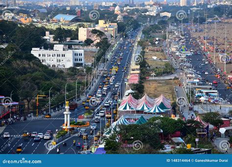 Chennai City Skyline from the Marina Lighthouse Editorial Stock Image ...