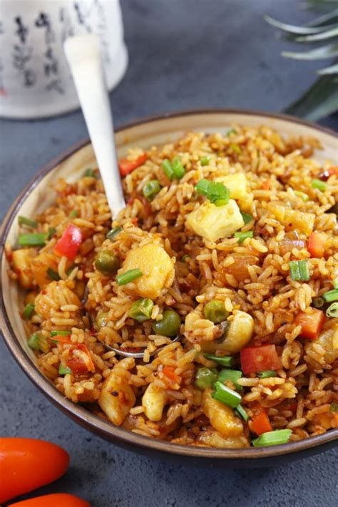 Pineapple Fried Rice Recipe (Vegan) - Fun FOOD Frolic