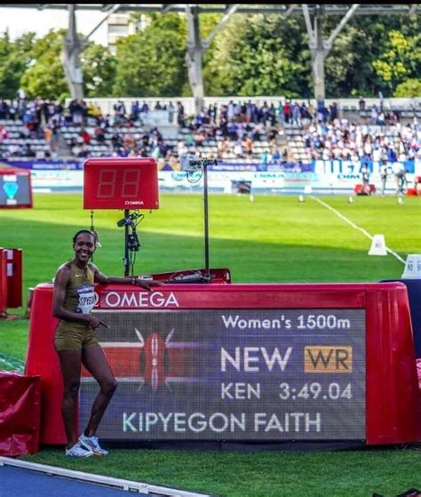 Kenya’s Faith Kipyegon breaks her World 1,500m record – KBC