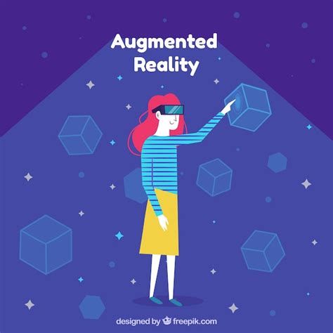 Augmented reality background in flat style | Free Vector