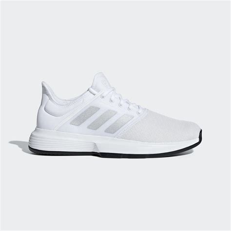 Adidas Mens GameCourt Tennis Shoes - White - Tennisnuts.com