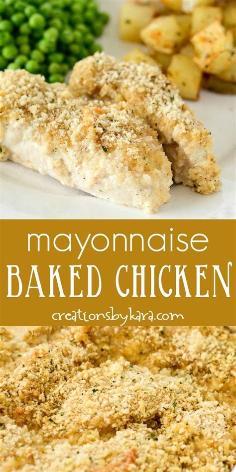 Baked Mayonnaise Chicken is melt in your mouth delicious! It is an easy chicken dish that is s ...