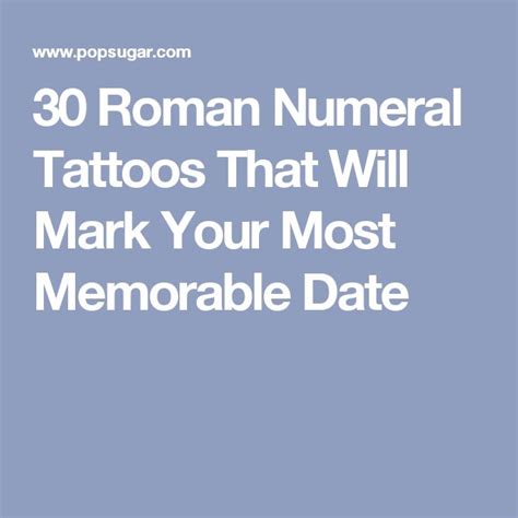 100+ Roman Numeral Tattoos That Will Mark Your Most Memorable Date ...