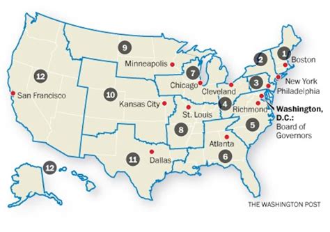 Regions of the Federal Reserve - The Washington Post