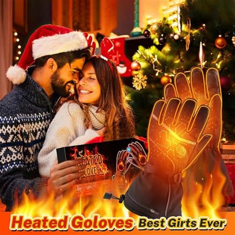 Rechargeable Heated Gloves, Battery Powered Electric Gloves for Men ...