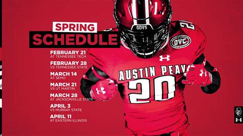 OVC releases Spring Football schedule, Austin Peay State University to ...