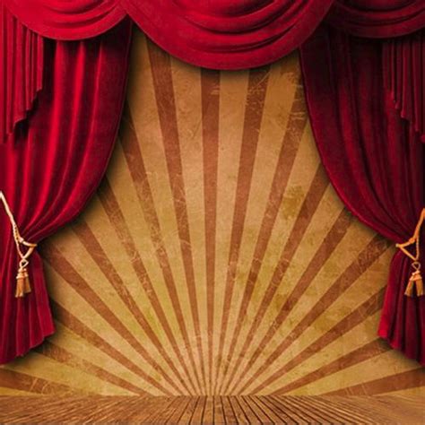 10x10FT Large Vinyl Red Circus Curtain Stage Photography Backdrop Background Photo Studio Props ...