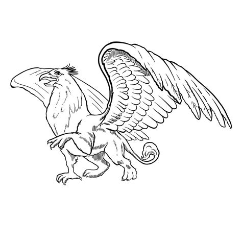 How to draw a Gryphon - Sketchok easy drawing guides