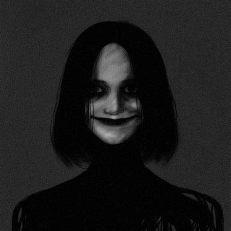 The smiling woman art : creepy | Scary art, Scary drawings, Creepy faces